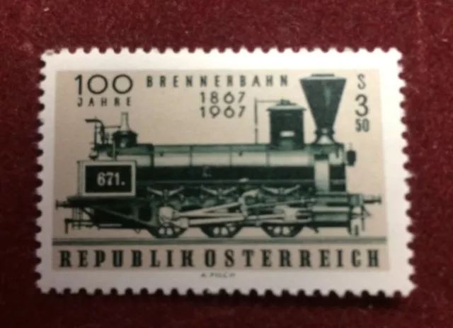 Österreich: 1967 MiNr. 1245 100 Jahre Brennerbahn Lok C-n **