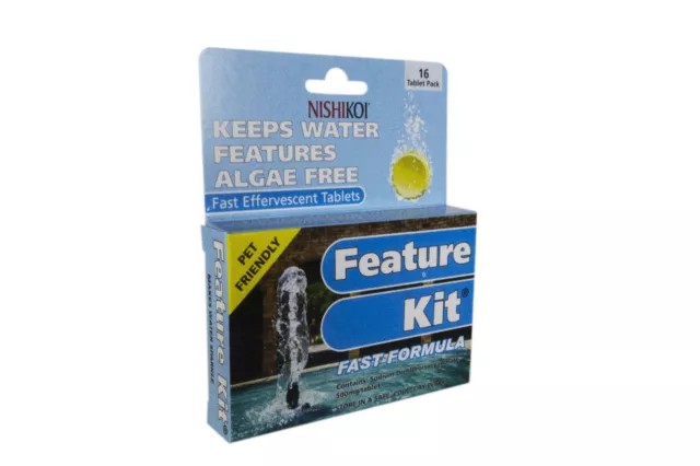 Nishikoi Water Feature Cleaning Kit - 16 Tablet Make Features Sparkle Algae Free