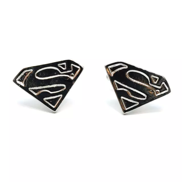 TB logo Superman bande dessinée Marvel super-héros bijoux mode homme boutons de manchette boîte cadeau 3