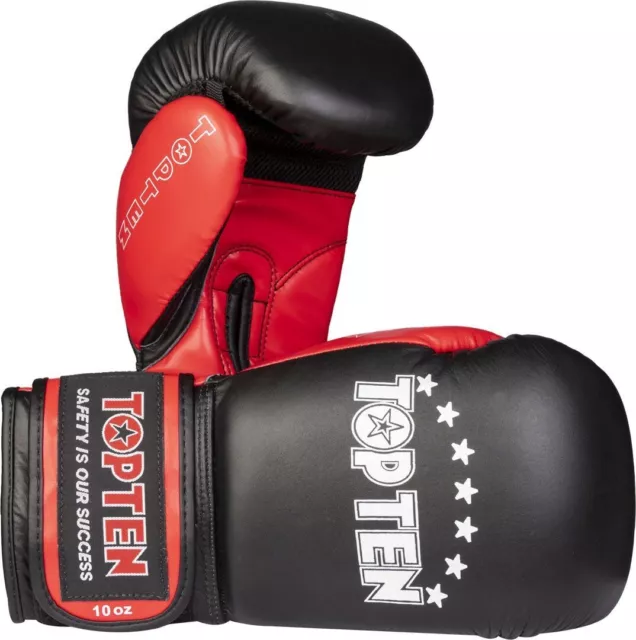 Boxhandschuh TOP TEN 10-16oz. Kickboxen. Boxen. Muay Thai. Training, Leder/Mix