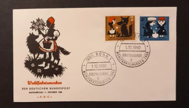 BRD / Deutsche Bundespost - 1960 Rotkäppchen - Nr. 340 - 343 - FDC 2