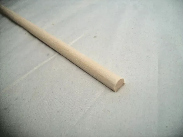Bullnose Trim molding dollhouse 3pcs  basswood 3/16" D