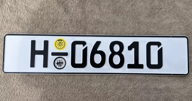European REFLECTIVE License Plate Tag Reproduction