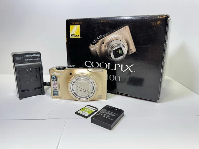 Nikon COOLPIX S8100ゴールド NIKON COOLPIX S8100 Gold Digital Camera 12MP 10x Zoom Full