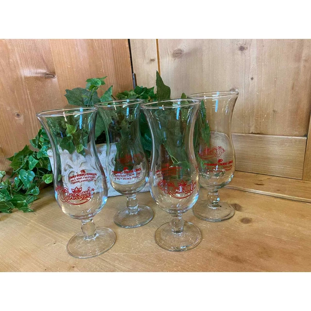Vintage Disney Cruise Ship Fancy Drinking Glasses - Set of 4 | Oceanic Cruise