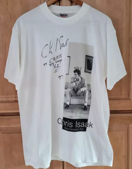 CHRIS ISAAK Baja Sessions Tour 1997 Signed Concert Tour Shirt Size L