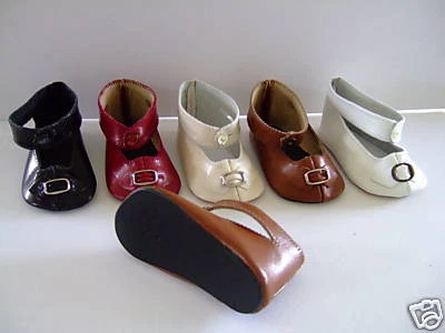 CHAUSSURES CUIR Taille 13 (9 cm) de POUPEE ancienne ou moderne -DOLL SHOES - GB