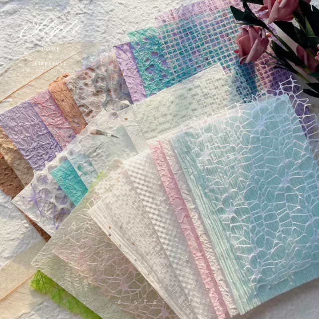 10/70pcs Collage Materials Removable Diy Square Mesh Water Falling Paper