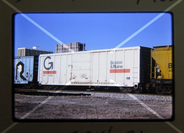 Original '91 Kodachrome Slide BM Guilford Boston Maine 79026 50' Boxcar    40A13