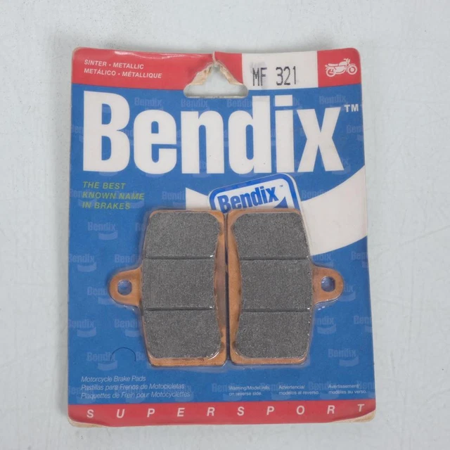 Paire plaquette de frein AV MF321 Bendix pour moto Aprilia 125 RS 2023 Neuf