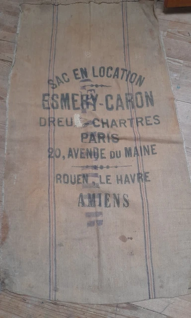 Sac toile jute dans textiles anciens art déco