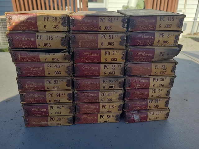 Lot Of vintage Parts Allied Precision Piston Pins Napa Lot Of vintage Parts Allied Precision Piston Pins Napa