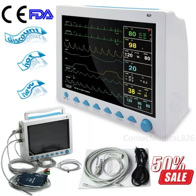 CMS8000 ICU Patient Monitor 12.1 Inch Vital Signs Monitor 6 Parameters,CE&FDA