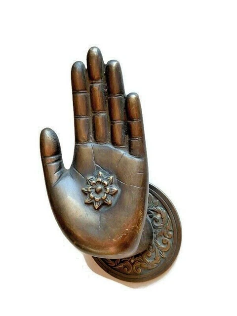 large BUDDHA Pull handles hand aged heavy cast 100% brass door old style 10 cm B