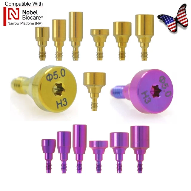 NOBEL BIOCARE HEALING ABUTMENT Conical Connection RP 5x5mm REF 36642 $29.99
