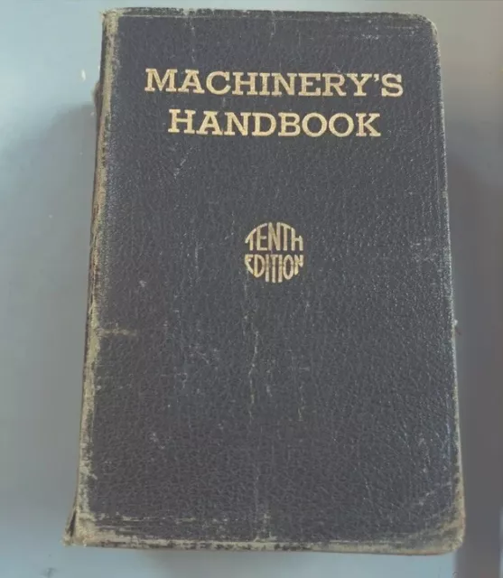 Machinery's Handbook 10th Ed 1939 Machinery Publishing Co Vintage Hardback