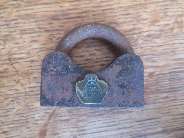Antique Screw Key Padlock . Abraham Thompson Made: 1840s England