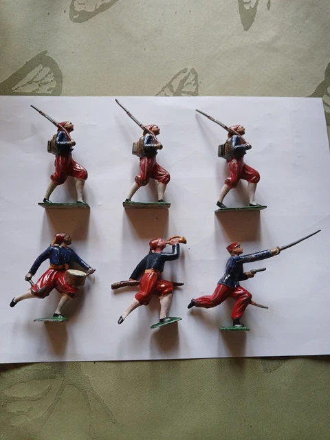 Lot Rare De 5 Peintures Quiralu – Harkis Armée D'Afrique, œuvres D'origine