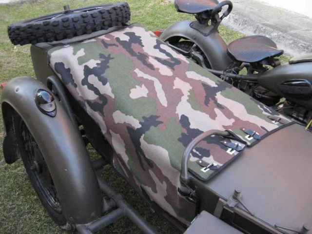 Bâche De Side-car Neuve En Tissu Gris Pour Dnepr K-750, M-72, Ural - Pièce Ancienne