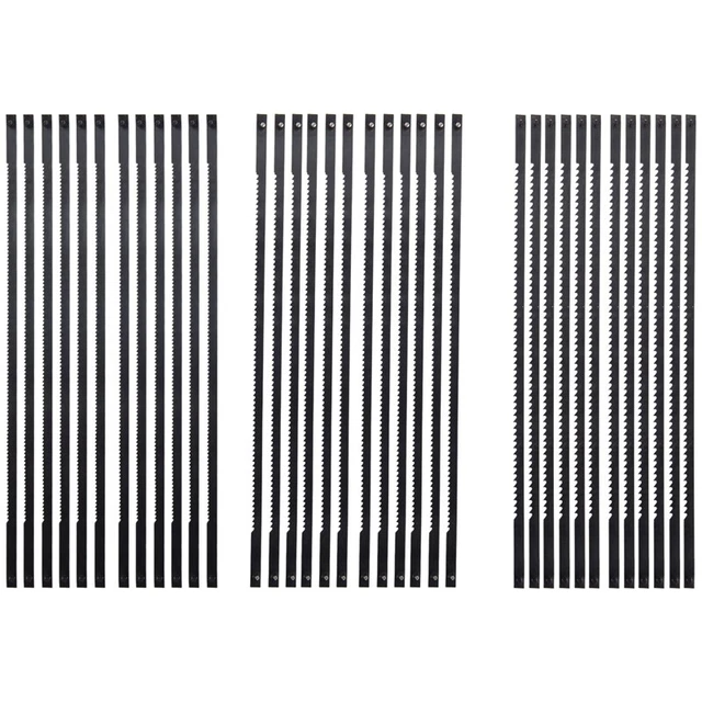 24 Lames De Scie à Chantourner 130mm - Acier Carbone Pour Bois Plastique Métal