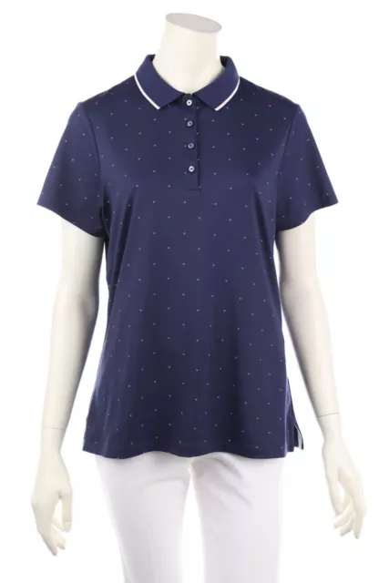 Callaway Golf Polo-Shirt Logo Print L dunkelblau off-white