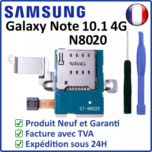 Nappe Module Lecteur Carte Sim Complet Du Samsung Galaxy Note 10.1 4G Gt-N8020