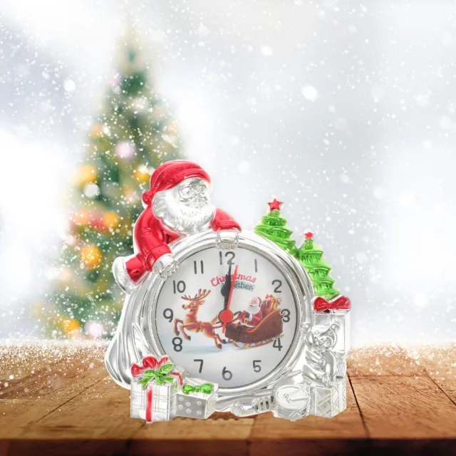 Reloj despertador de mesa Navidad reloj despertador paisaje de mesa decoración