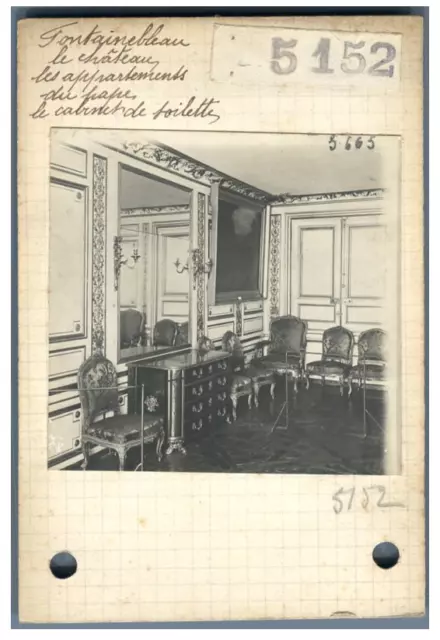 France, Château de Fontainebleau, Les appartements du Pape  Vintage silver print
