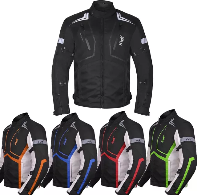 HWK Motorcycle Jacket for Men & Women Scorpion w/Cordura Fabric, S - All-Black