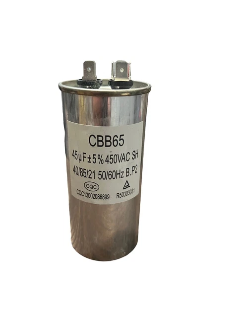 45uF 450 Vac Sh Run Capacitor AC Electric Motor Start HVAC Blower Compressor