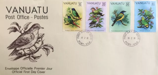 Vanuatu FDC 1981 Birds (1st Series) First Day Cover SG 307-310