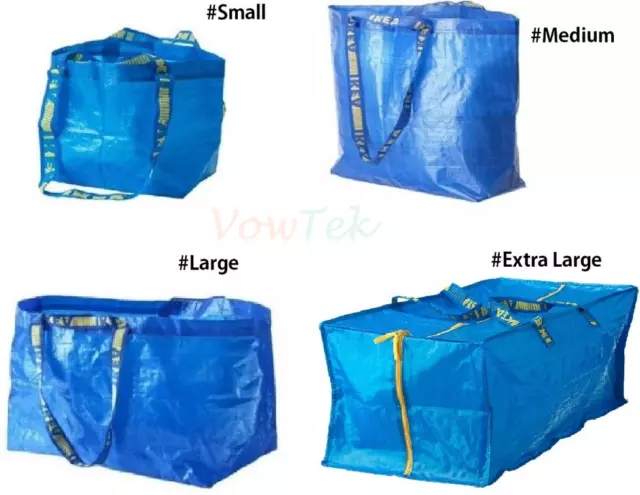 Medium and Large IKEA bag Mix&Match REUSABLE LAUNDRY TOTE GROCERY STORAGE FRAKTA 2