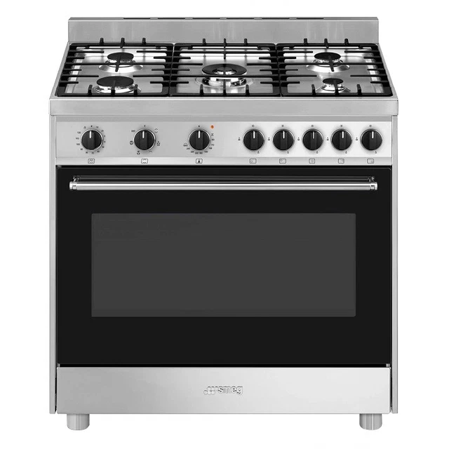SMEG B901GMXI9 Cuisine Master 90X60CM 5 Feux Gaz Four Multifonctions Inox
