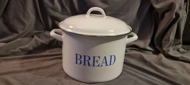 enamel bread bin