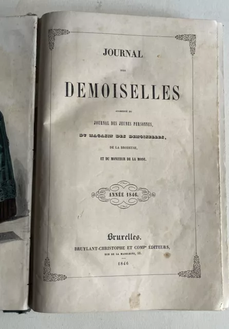 1846 Journal des Demoiselles Journal Jeunes Filles, Mode, Journal Demoiselles