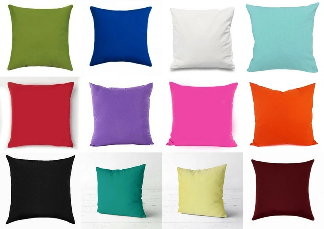 Indien Coussin Housse Coton Uni De Tout Taille Oreiller S Pour Grand Jeté Lit