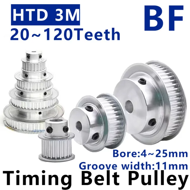 Synchronous Wheel Timing Belt Pulley With Step For 10 mm Width Belt 3M 20T~120T