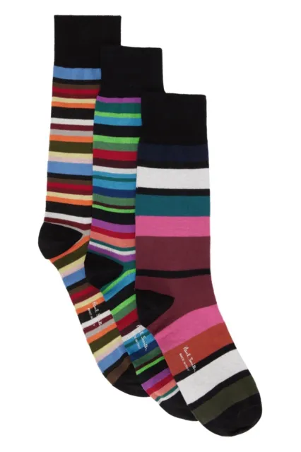 NWT $95 Paul Smith bright stripe socks. 3-pack set. Made in Italy. Great gift!