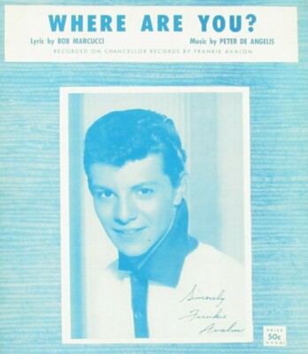 Why Feuille Musique Frankie Avalon 1950's Ado Idol Piano Voix Guitare 1959 Rétro 