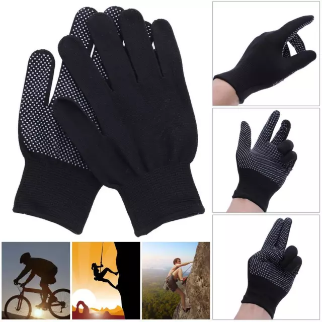 Sporthandschuhe Klettern Camping rutschfeste Handschuhe Outdoor Zubehör (schwarz) 3