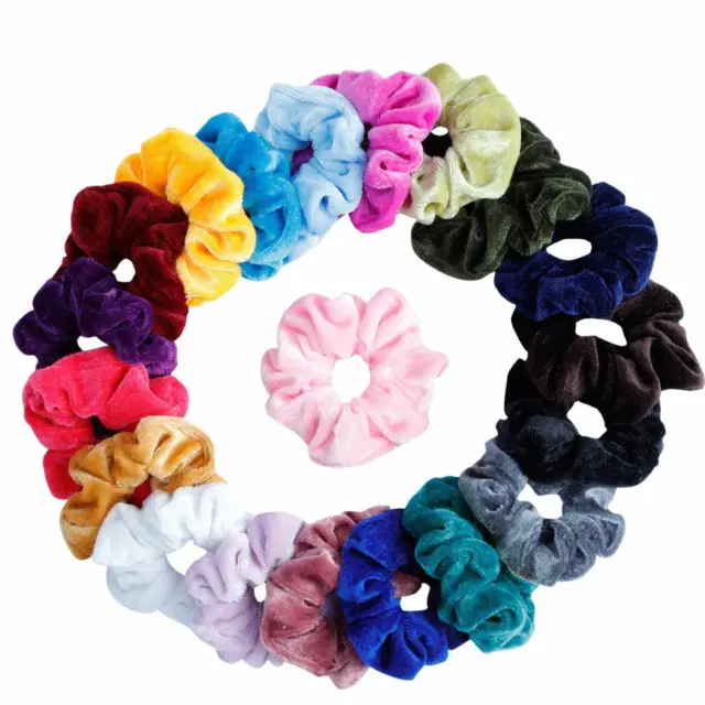 20 Pack Women Girl Hair Scrunchies Velvet Elastic Hair Bands Scrunchy Rope Ties