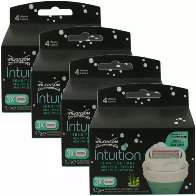 Wilkinson Intuition Sensitive Care 4 x 3 Rasierklingen Aloe + ProVitamin B5 Set