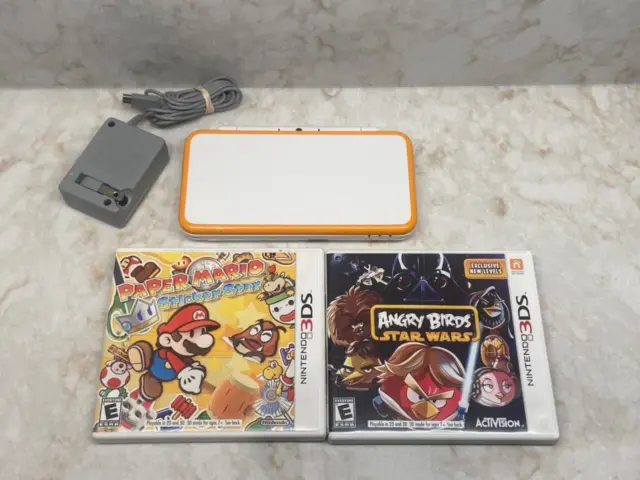 Consola Nnintendo 3Ds/2Ds Xl Jan-001 Con Papel Mario Y Star Wars Angry Birds