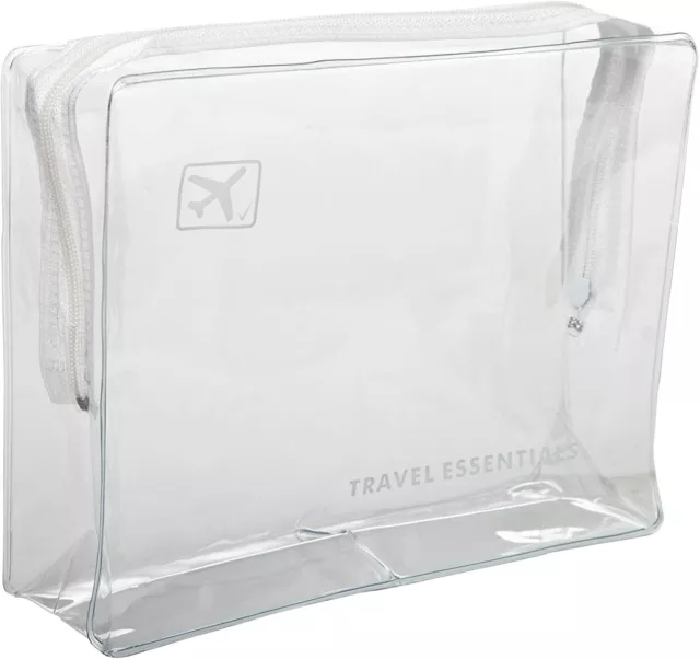 Travel Zip Bags Clear Travelbag Liquid Toiletries Cabin Hoilday Airport Approved