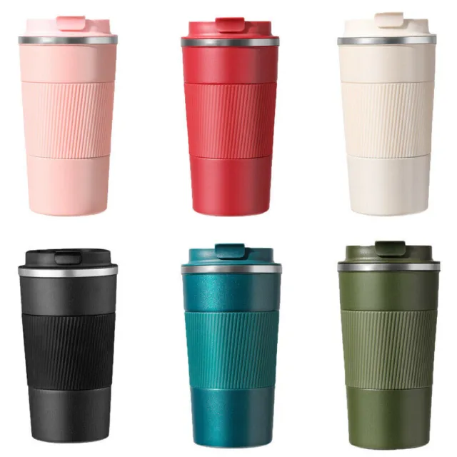 Insulated Coffee Mug Travel Thermal Flask Vacuum Leakproof Cup Stainless Steel