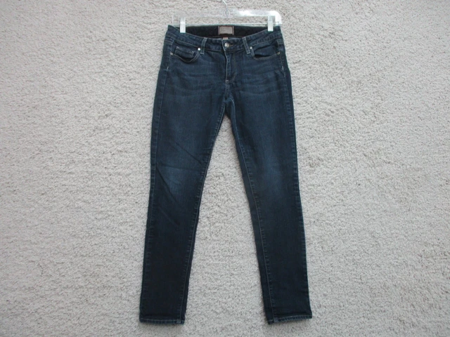 Paige Jeans 27 Womens Blue Denim Peg Skinny Leg Dark Wash Stretch Modern Fit J33