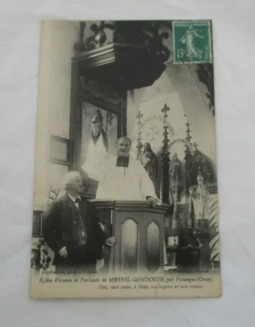Cpa Orne 61 Menil Gondouin Eglise Vivante & Parlante