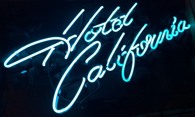 Custom 24"x16" New Hotel California Neon Signs Real Glass Handmade Sign from US