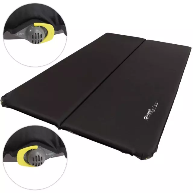 Outwell Self Inflating Double Sleeping Mat Camping 3Cm Hiking Air Bed 400034