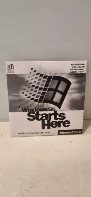 MICROSOFT Windows 98 Starts Here PC 1998 Microsoft Press CD-ROM Software